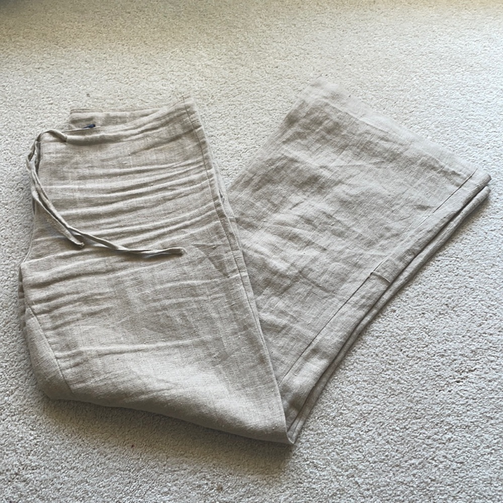 Blu Sand tan linen pants